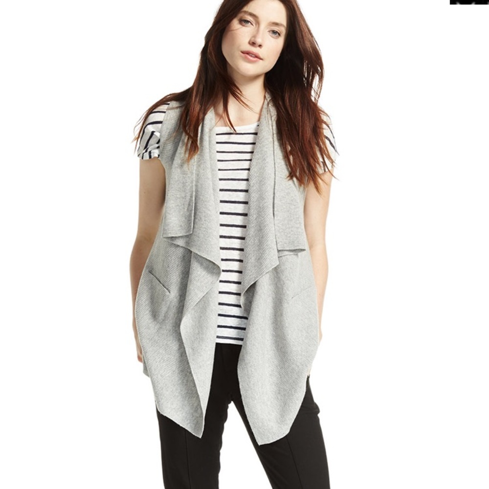 NWT Vince Cashmere Sweater Vest Draped Cardigan XS - Picture 6 of 8